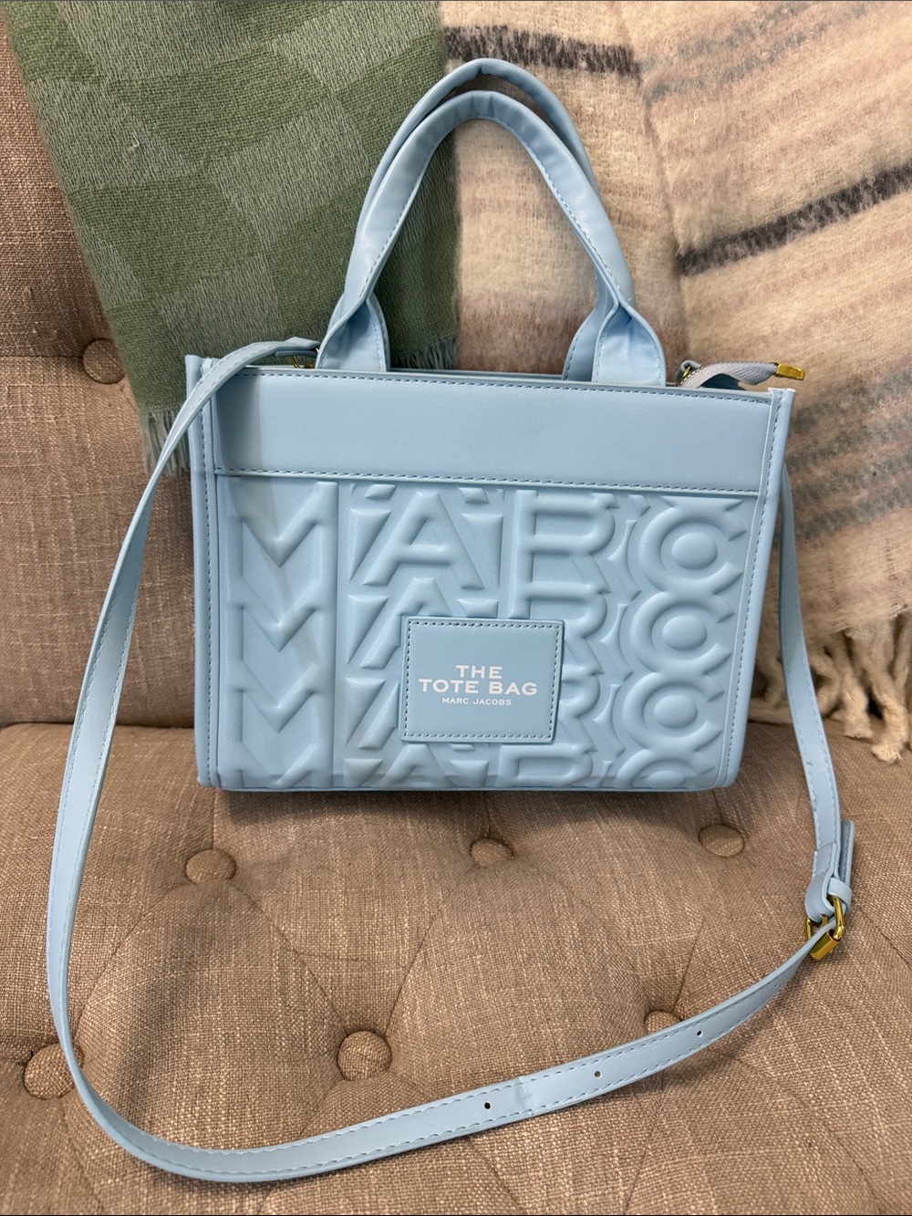 Baby blue Marc Jacob’s tote bag